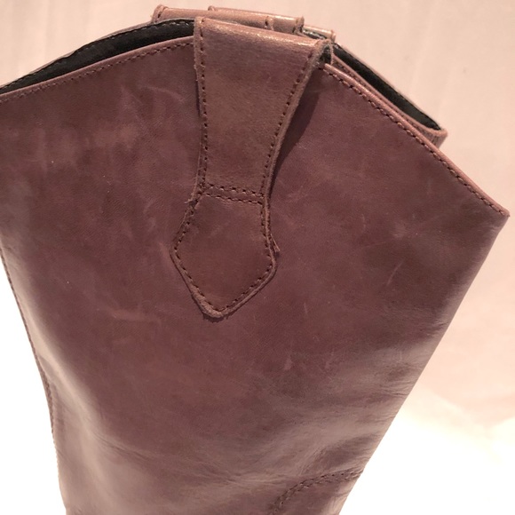 Via Uno Western Style Leather Boots - Picture 4 of 8